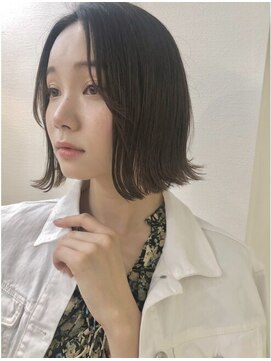 ロンド クラン 岡崎(Lond Clan) 小顔ヘア　ヌーディーカラー　韓国ボブ　切りっぱなしボブ