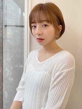 ハニーシブヤ(HONEY shibuya) 大人可愛い20代30代40代小顔耳かけボブ×ヌーディーベージュ★