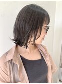 【FOLK】インナーカラーブルー☆似合わせ外ハネボブ♪