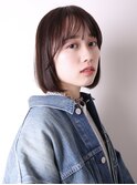 大人可愛い似合わせ美髪切りっぱなしボブピンクブラウン0303
