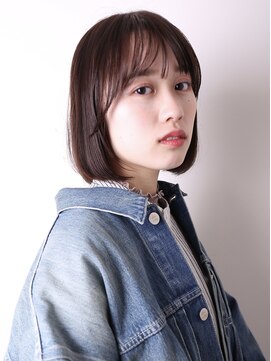 トライポッド(TRIPOD) 大人可愛い似合わせ美髪切りっぱなしボブピンクブラウン0303