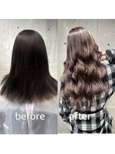 ガルボヘアー 桟橋店(garbo hair) プルシールエクステ　バレイヤージュ仕上げ　高知エクステ