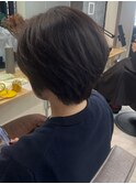 ハンサムショート、カーキカラー