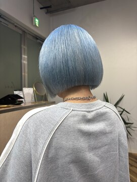 ラニヘアサロン(lani hair salon) 水色カラー