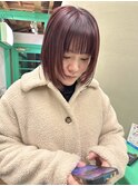 berry color bob.