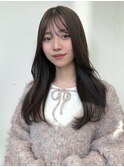 透明感カラー*シアーベージュカラー*ロングヘア*レイヤーカット