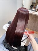 ブリーチなしレッドピンク