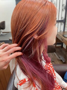 ココ 西葛西南口店(COコ) 派手派手ハイトーンインナー|西葛西インナーカラー