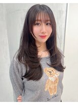 ロンドジェネルーズ 柏(Lond generous)&nbsp;ミニウルフチェリーブラウンブリーチなしレイヤー韓国前髪/柏柏