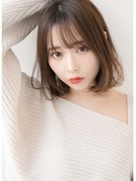 レト 梅田店(LETO)&nbsp;軽めバング×揺れる【定番愛されボブ】