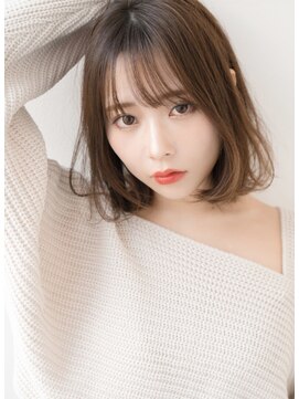 レト 梅田店(LETO) 軽めバング×揺れる【定番愛されボブ】