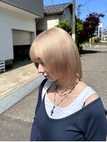 アフターニュース 新潟(afternews) ミルクティーブロンド/ケアブリーチ/ダブルカラー/髪質改善/新潟