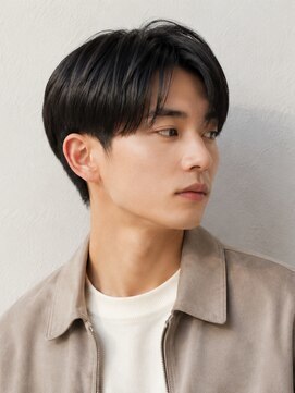 ヘアサロン レア 高崎(Lea) 黒髪センターパート爽やかマッシュワックスなしオフ簡単セット