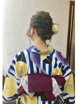 サロンド クラフト(salon de craft)&nbsp;【浴衣】編み込みシニヨンスタイル♪