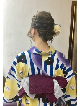 サロンド クラフト(salon de craft) 【浴衣】編み込みシニヨンスタイル♪