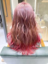 デイズ(days)&nbsp;ピンクデザインカラーブリーチ☆毛先ビビッドレッド