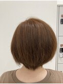 【B's】30代40代50代人気◎艶×オレンジブラウン/ショートボブ