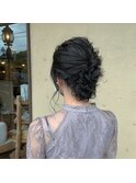 お呼ばれヘアセットアップ♪/暗髪/結婚式/20代/30代/40代