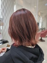大人可愛い20代30代40代ピンクベージュ外ハネくびれ髪質改善