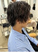 ミディアムウルフ×縦落ちツイストスパイラル