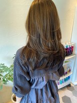 リベラル(liberal)&nbsp;くすみベージュ上品カジュアルロングレイヤー[30代/40代/50代]