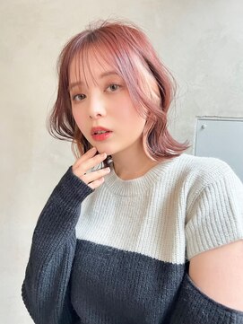 ロジッタ(ROJITHA) 【ROJITHA原宿表参道】外はねミディ×ピンクカラー