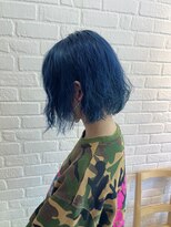 デイジー インデックスヘア 大島店(DAISY index hair)&nbsp;10代20代大人可愛いダブルカラーブリーチブルーカラーネイビー