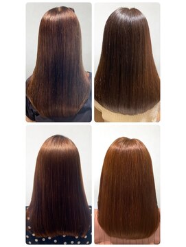 美容室フルール 20代30代40代ストレートアッシュベージュ髪質改善