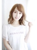レイヤーカットウェットヘアデザインカラーオリーブベージュ/042