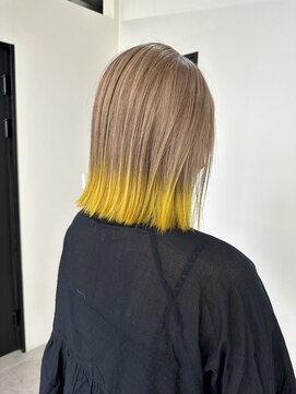 オル('olu) yellow裾カラー