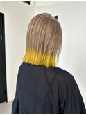yellow裾カラー