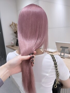 ペレ 渋谷(PELE) デザインカラー/レイヤーカット/ウェットヘア/オリーブベージュ