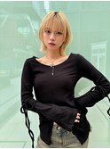 ナチュラルブロンド×フェイスレイヤー