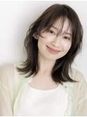 黒髪/ボブルフ/ネビージュ/小顔/ワンレン/髪質改善/前髪/郡山38