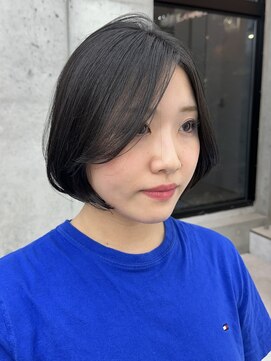 ビューブルー 亀戸錦糸町(VIEW BLUE) ◎美髪カールブルーブラックミディアムボブ似合わせ前髪