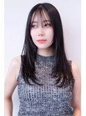 ミディアムレイヤー/20代30代大人かわいい/オリーブグレージュ