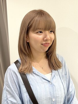 ノウハウ キョウト(KNOWHOW kyoto) 切りっぱなしミディに合うブリーチカラー/ミルクティーベージュ