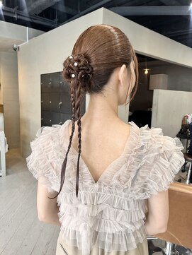 ヘアー アイス ルーチェ(HAIR ICI LUCE) 結婚式参列ヘアセット人気タイトヘアセット!/中西