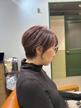 レイヤー/ショートボブ/くびれ/30代40代/切りっぱなし/市川/小岩