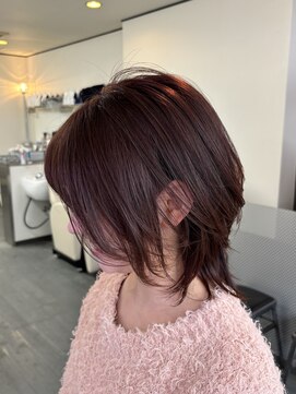 20代30代40代ピンクブラウンウルフレイヤーカット