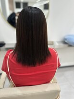 ナンバー エリュン 秋田店(N°Elune) 複雑履歴への髪質改善ストレート