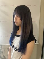 キャトルセゾン(quatre saisons)&nbsp;グレージュベース×毛先ブルー
