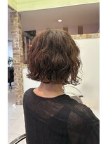 ドゥ スタイル 三国ヶ丘店(Duex Style)&nbsp;エアウェーブパーマで魅せる、大人可愛いニュアンスウェーブボブ