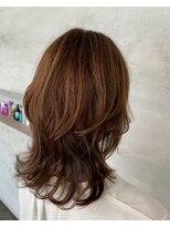 セットアップ 岡山北長瀬店(SET-UP) 大人ガーリー顔周りレイヤーカット透明感カラー