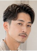 ビジネスショート刈り上げセンターパートメンズカット