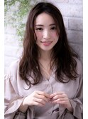 セミウェエットウェーブ暖色系カラーシースルーカラーハイライト