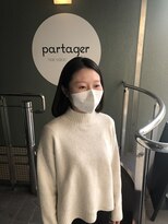 パルタジェ(partager) ノーバング×ダークアッシュで大人な艶髪