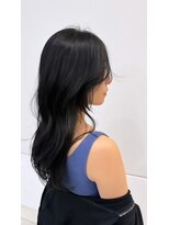 ビースト ナガウラ(BEEST) 韓国風顔まわりレイヤー/薄めブルーブラック/酸熱髪質改善