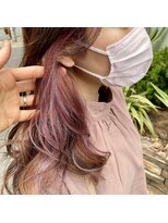 ヘアメイク マージ(hair make merge)&nbsp;《東住吉区/デザインカラー》インナーペールピンク