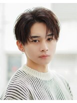 オーシャントーキョー 渋谷神南(OCEAN TOKYO) 韓国ヘアカルマパーマカルマバングセンターパート黒髪ウルフ